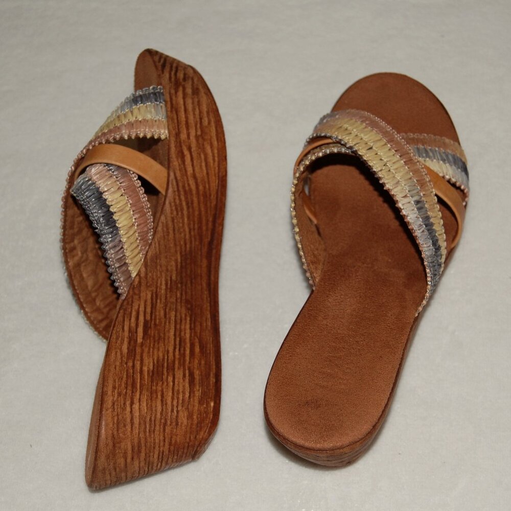 Italian Shoemakers, Wildflower Platform Wedge Slide Sandals Women EU 40 (US 9) - Picture 4 of 13